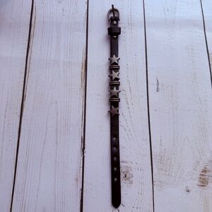 Black Star Faux Leather Bracelet